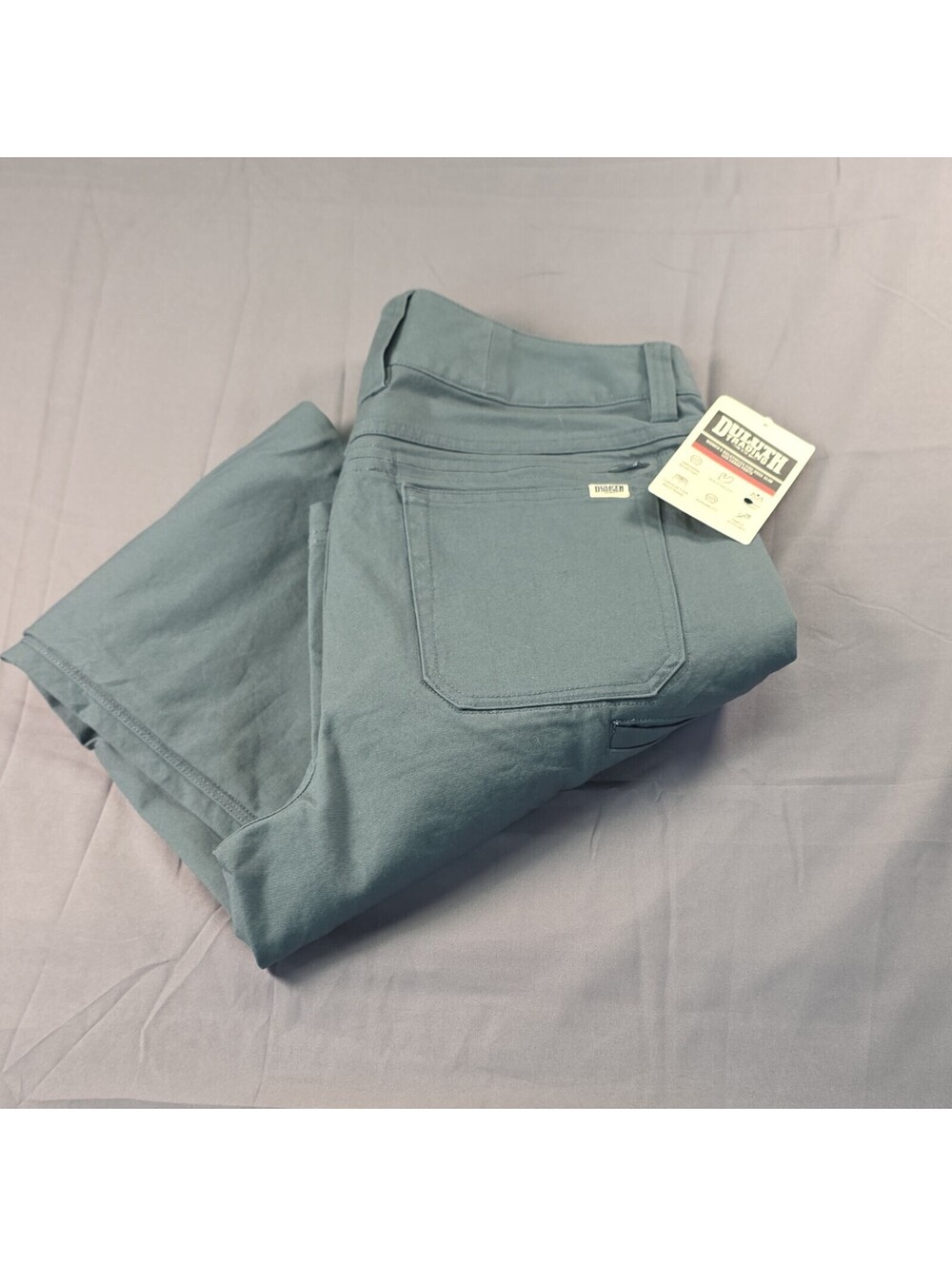 NWT Duluth Trading Co Womens Cargo Pants Slim Fit Canvas Mid Rise Size 10 33"